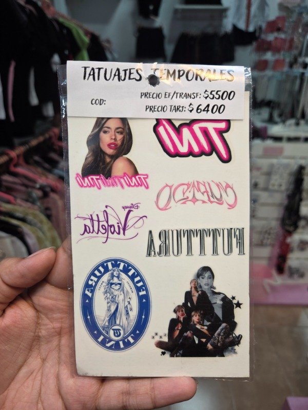 Producto - Tatuajes temporales Tini