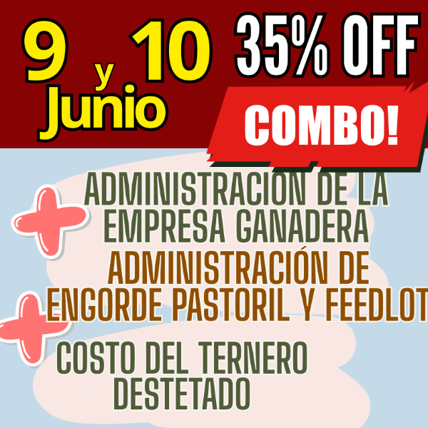 Producto - COMBO 3 CURSOS:Gestión Ganadera + Costo del Ternero + Engorde Pastoril y Feedlot