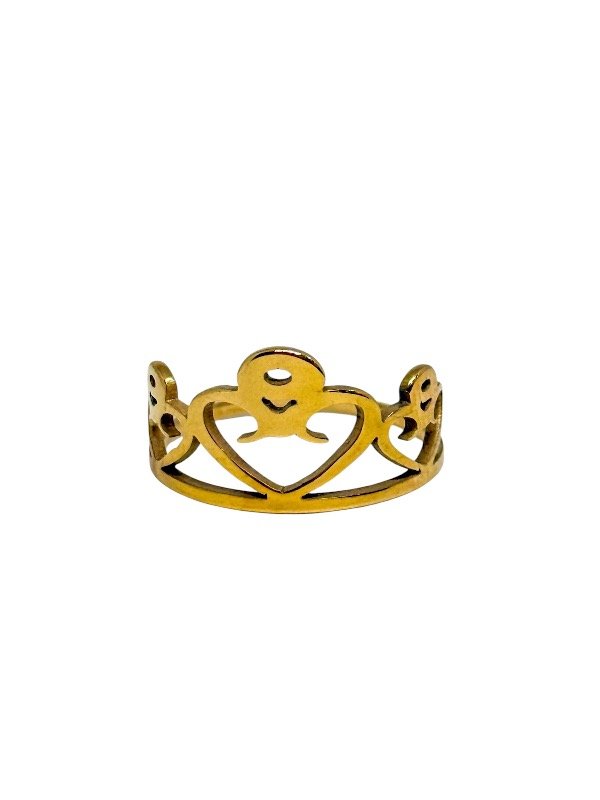 Producto - Anillo shine ring acero dorado
