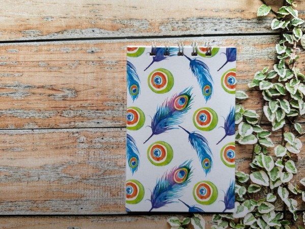 Producto - Anotador tamaño A6 - Plumas Boho