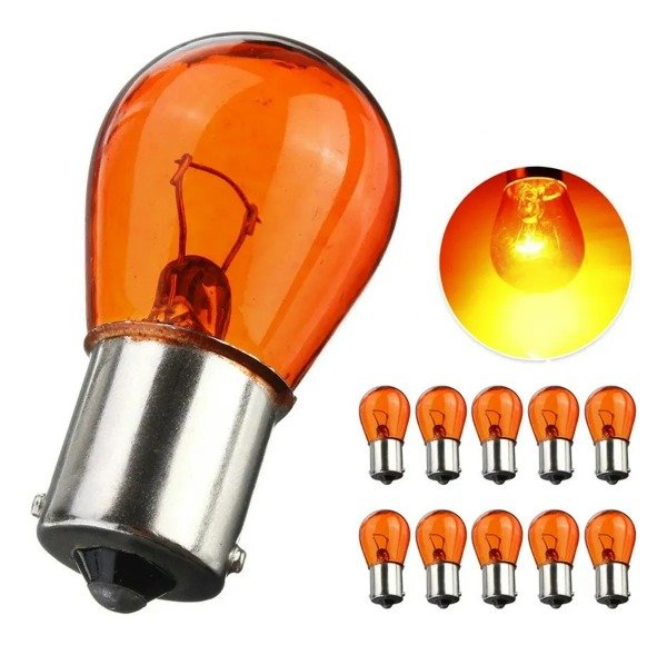 Producto - LÁMPARA HALÓGENA 1 POLO AMBAR GIRO PY21W 12V X 10 UNIDADES