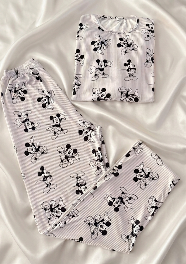 Producto - Pijama Largo Morley Mickey Gris
