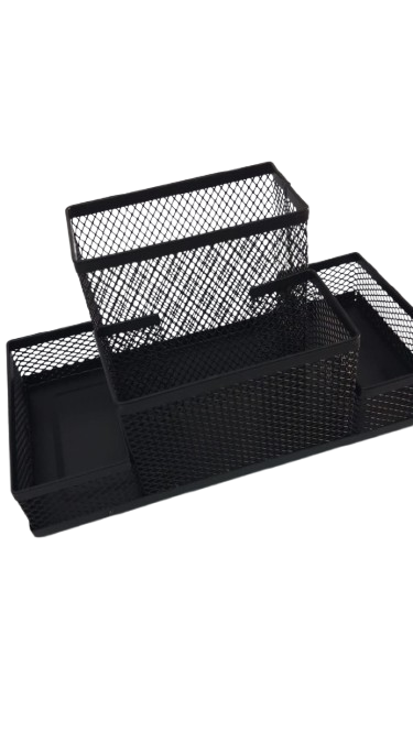 Producto - Set Organizador De Escritorio Metal Lapicero 4 Divisiones