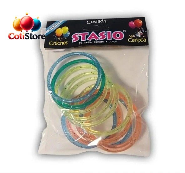 Producto - Pulsera Gruesa c/Brillo x12 unidades "Stasio"
