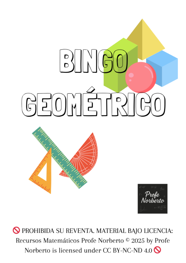 Producto - BINGO GEOMÉTRICO