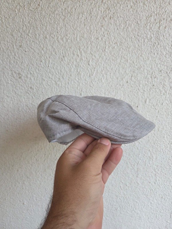 Producto - Boina SIMIL LINO AJUSTABLE GRIS CLARO