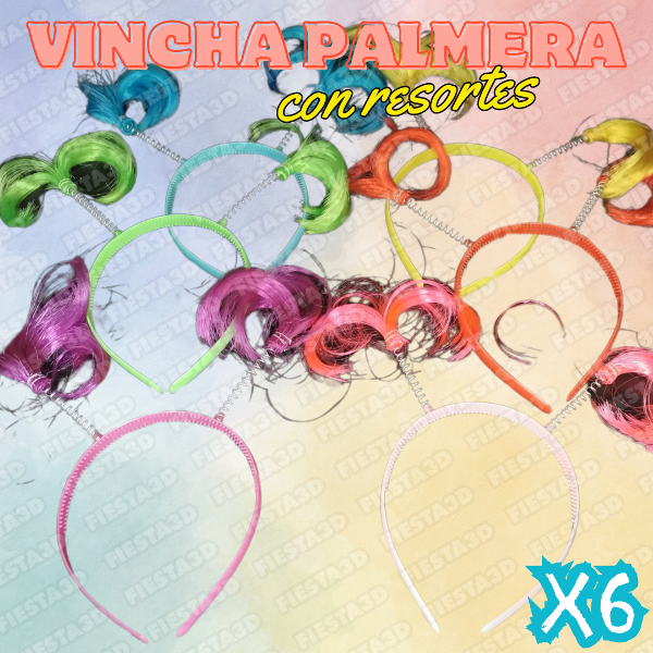 Producto - Vincha Palmera con Resortes x6