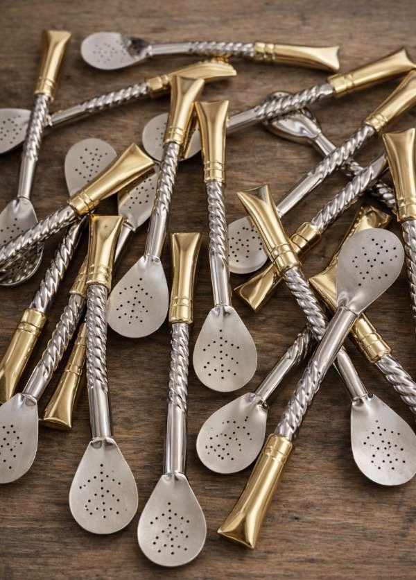 Producto - Bombillón mini pico rey alpaca y bronce