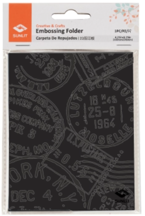 Producto - CARPETA 4.25" TEXTURADO 2D SELLO POSTAL