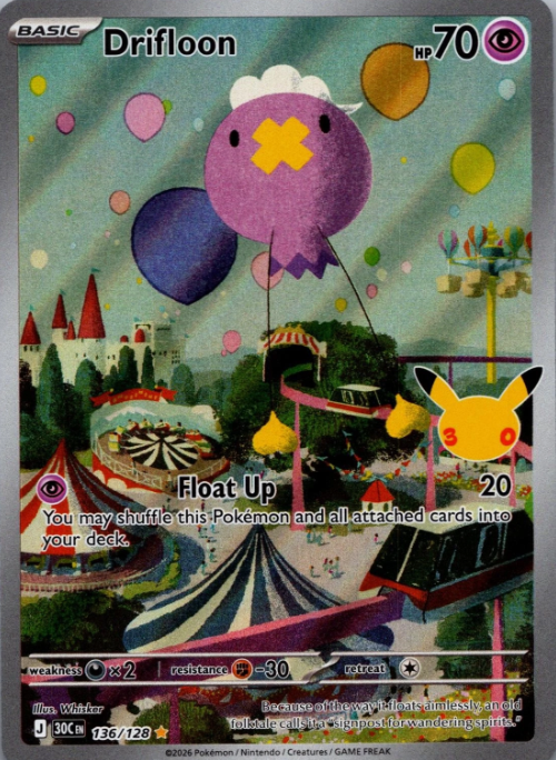 Producto - Drifloon Illustration Rare 136/128 30th Celebration