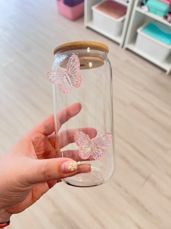 Producto - Vaso con mariposas