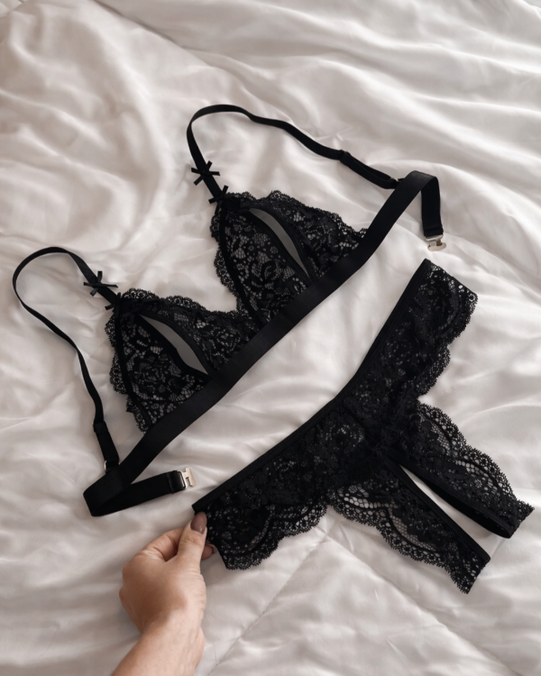 Producto - SET SPICY NEGRO (BRALETTE Y LESS ABIERTOS)
