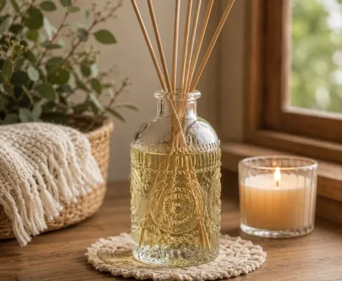 Producto - Frasco de Vidrio para Difusor Transparente Mandala 7886