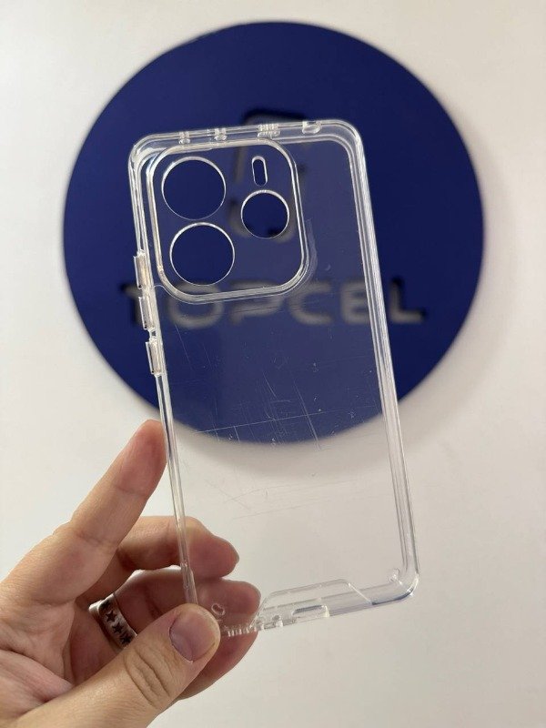 Producto - FUNDA CLEAR CASE CON BOTONES CROMADOS XIAOMI REDMI NOTE 14 5G