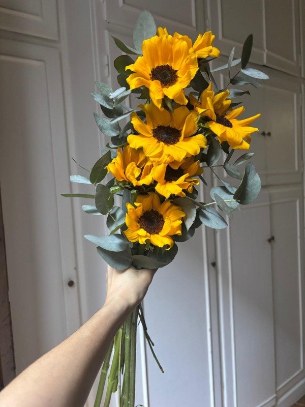Producto - Ramo de novia flores frescas: girasoles