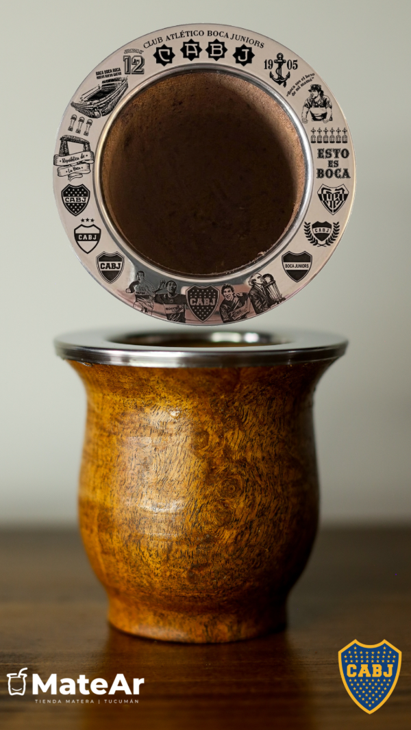 Producto - MATE BOCA JUNIORS -CAMIONERO DE ALGARROBO-