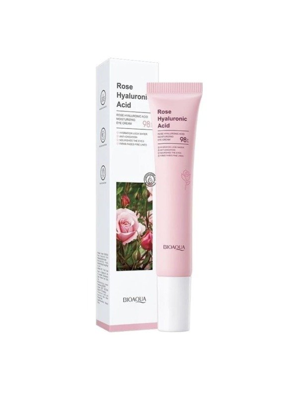 Producto - BIOAQUA  Crema contorno de ojos con hialurónico y extracto de rosa 20g