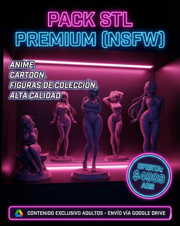 Producto - N39: PACK STL NSFW, IMPRIMIBLES 3D PARA ADULTOS (+140GB de TENTACIÓN 3D)!