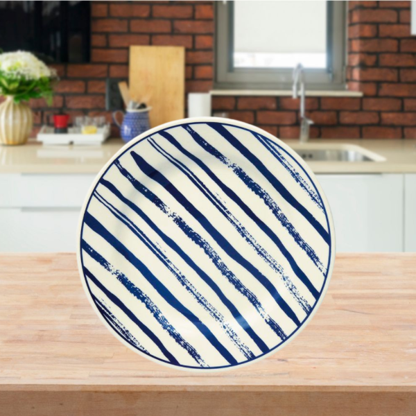 Producto - Plato de cerámica playo 24cm Biona Oxford Margaridas x 6