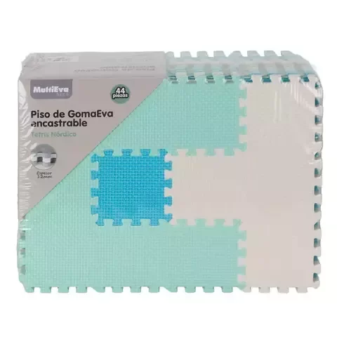 Producto - PISO DE GOMA - 44 PIEZAS - TETRIS NORDICO - AQUA