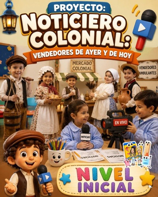 Producto - PROYECTO.NOTICIERO COLONIAL. VENDEDORES DE AYER Y DE HOY. NIVEL INICIAL