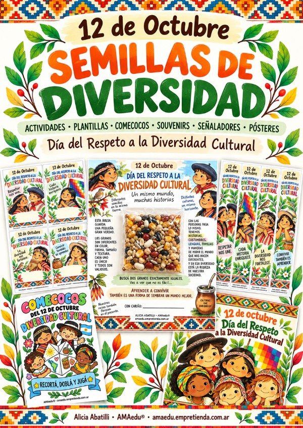 Producto - 12 de Octubre - SEMILLAS DE DIVERSIDAD (Plantillas y Comecocos) - 0