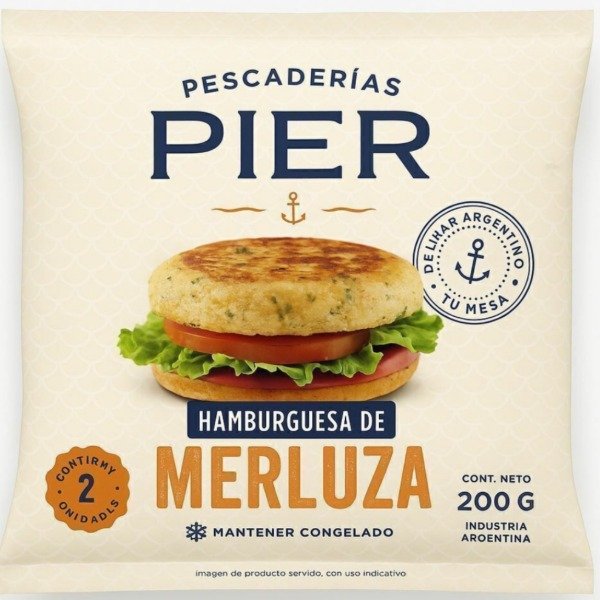 Producto - Hamburguesa de Merluza Natural  200 g 2 unidades