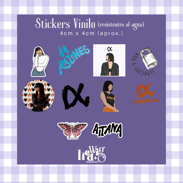 Producto - Pack 10 Stickers Vinilo AITANA #2