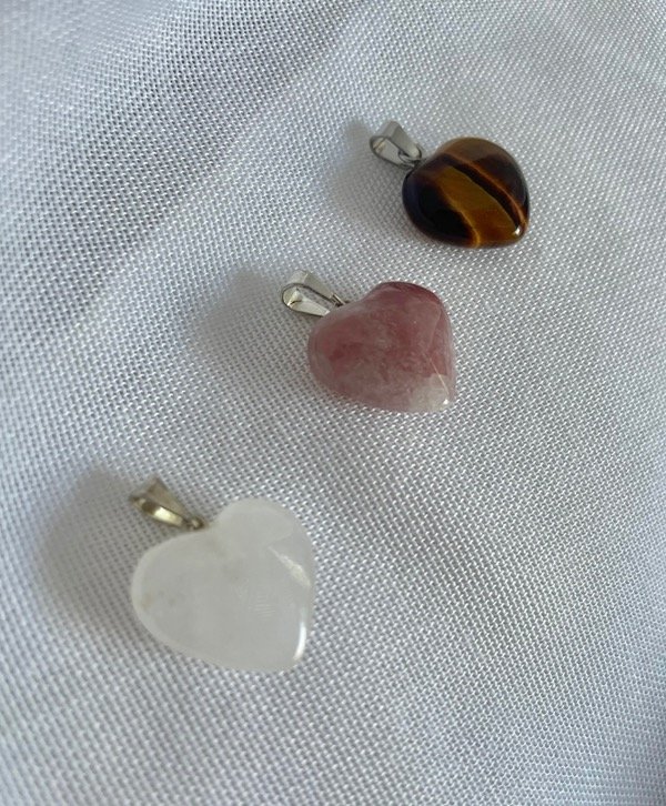 Producto - Dije Corazón Mini (ojo de tigre)