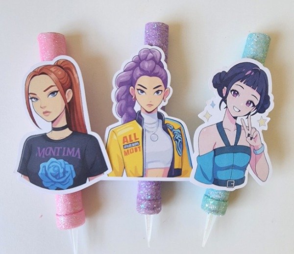 Producto - K Pop Demon Hunters Vela Cumpleaños Tipo Bengala x 1 unidad