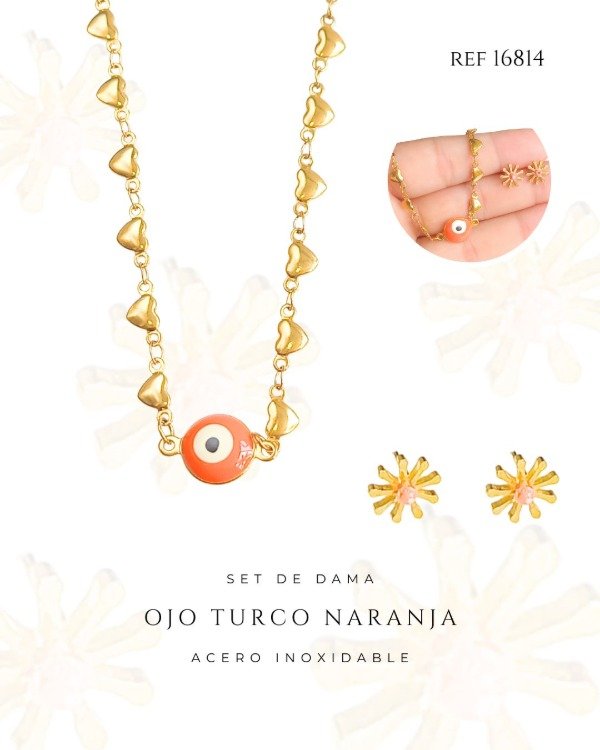 Producto - SET OJO TURCO NARANJA REF 16814