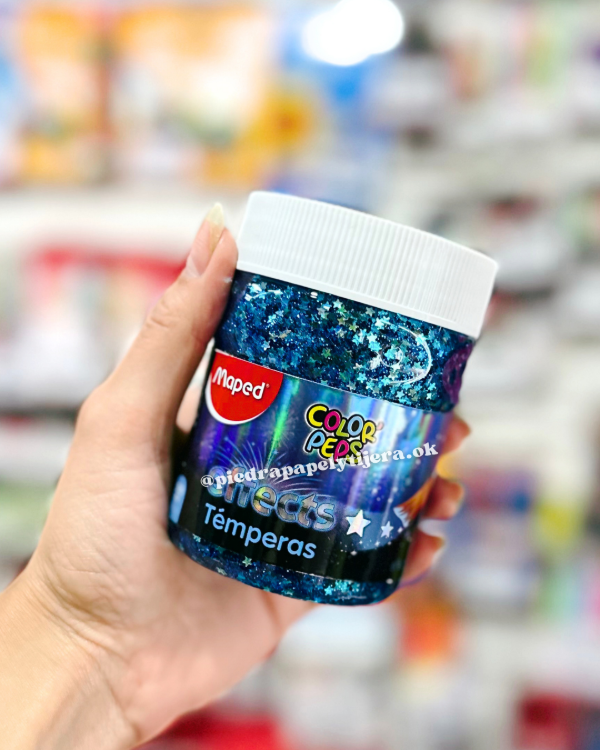 Producto - pote de tempera effects MAPED azúl