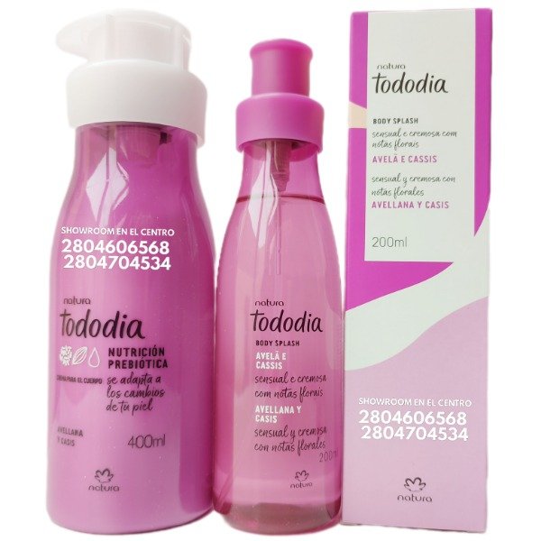 Producto - Kit avellana y casis- body splash 200ml + hidratante corporal 400ml