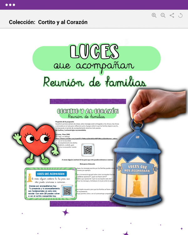Producto - COLECCIÓN: CORTITO Y AL CORAZÓN - LUCES QUE ACOMPAÑAN - REUNIONES DE FAMILIAS