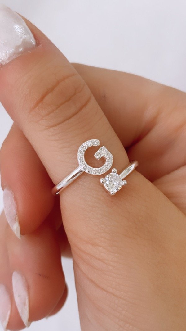Producto - Anillo abierto G micropave SALE