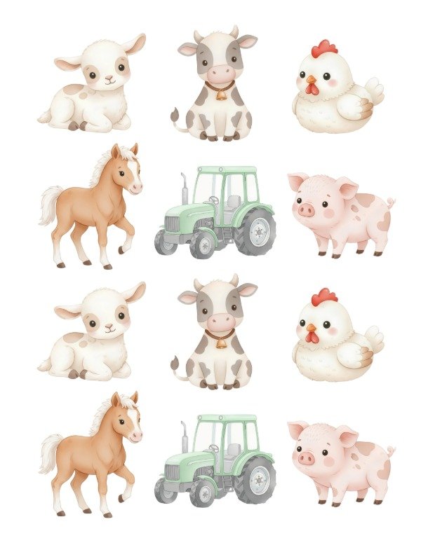 Producto - STICKERS GRANJA FORMA X 12