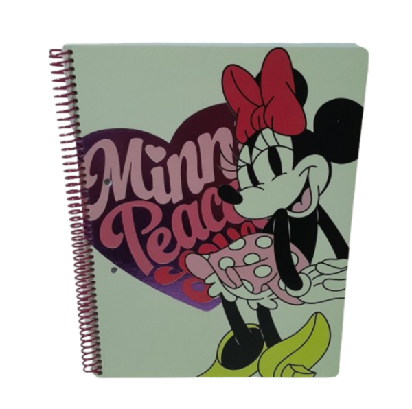 Producto - Mooving Minnie Peace Love Cuaderno Universitario 29x22.5 cm Tapa Dura 80 Hojas