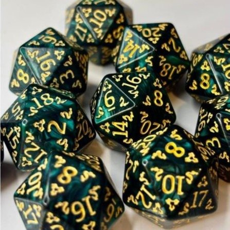 Producto - Dados de Rol 20 CARAS - Green (Por unidad)