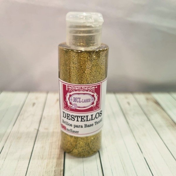 Producto - Destellos /brillos para base textil - Dorado