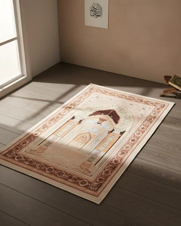 Producto - Alfombra Terciopelo Para Rezo Oración Musulmán 110x70cm