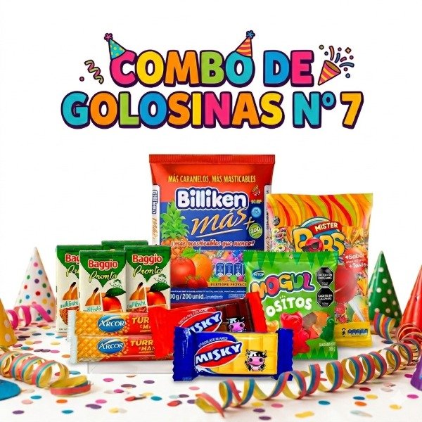 Producto - COMBO DE GOLOSINAS PARA CUMPLEAÑOS 7