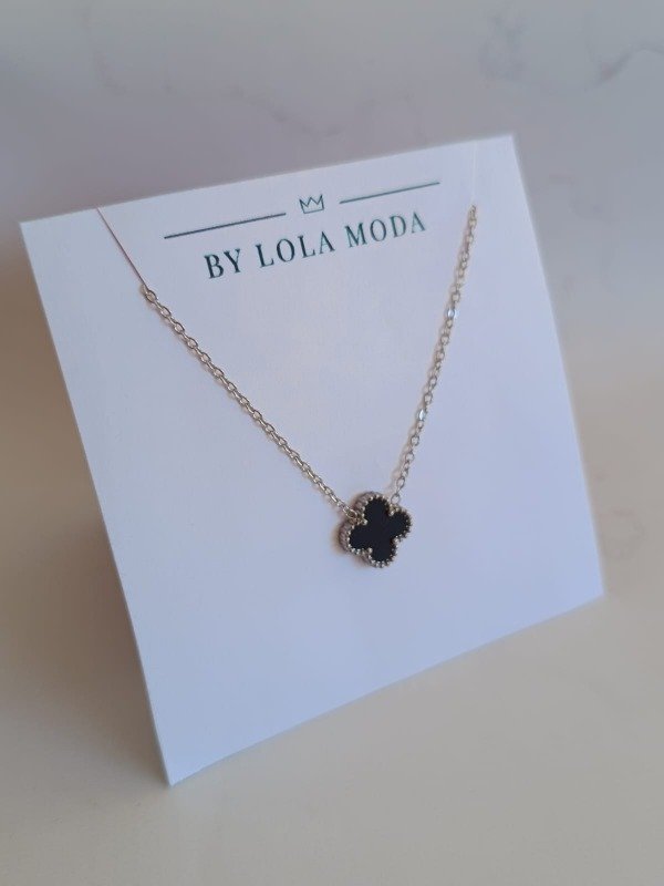 Producto - Collar trebol negro