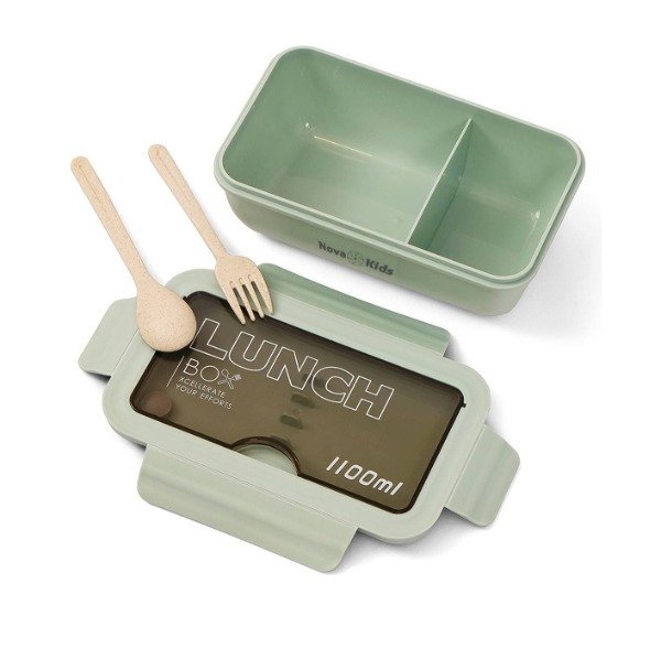 Producto - Lunchera con división y cubiertos