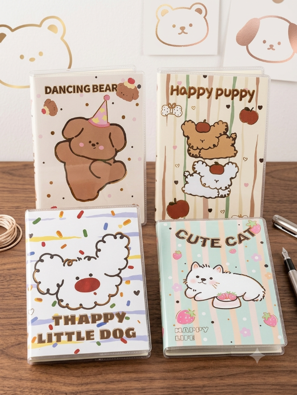 Producto - Libreta a6 rayada con funda transparente