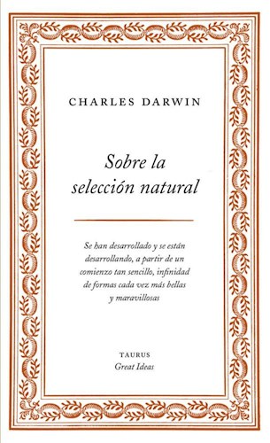 Producto - Sobre la selección natural - Charles Darwin