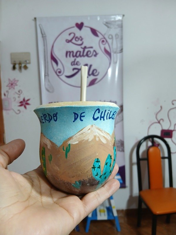 Producto - Mate de calabaza "PAISAJE DE CHILECITO" - 0