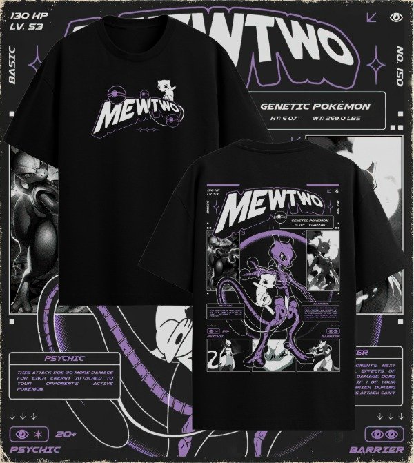 Producto - REMERA MEWTWO POKEMON