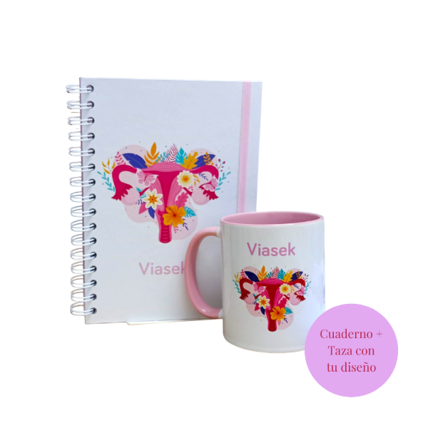Producto - 6 kits de Cuaderno A5 + Taza 11 oz personalizada con tu logo o diseño