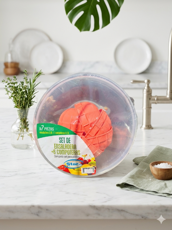 Producto - Set ensaladera+6 compoteras