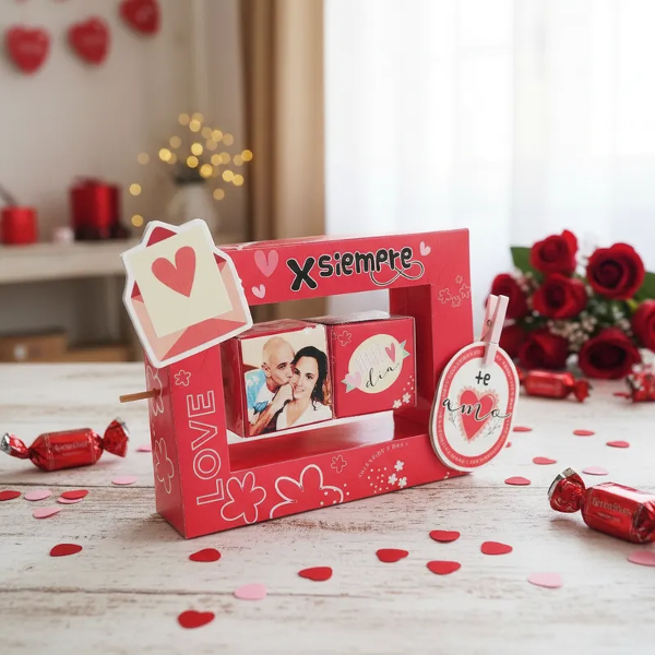 Producto - Caja Giratoria con fotos San Valentín